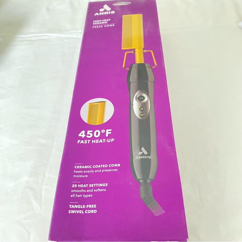 Andis Purple Ceramic Comb with Fast Heat-Up